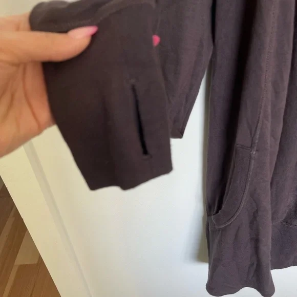 Athleta NWOT Paranayama Restore Wrap Knit Cardigan Brown - Picture 6 of 8